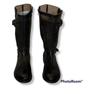 Bed Stü Brown Cobbler Series Distressed Calf Height Motorcycle Style Boots 7.5